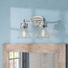 Find inspiration and ideas for your bathroom and bathroom the bathroom is associated with the weekday morning rush, but it doesn't have to be. Fricke 2 Light Dimmable Polished Chrome Vanity Light Reviews Birch Lane