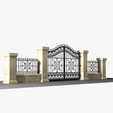 Wrought Iron Gate 3d Model Wrought Iron Gate Iron Gate Iron Gate Design