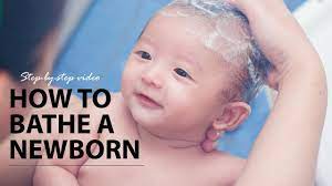 Bathing A Newborn Baby With Umbilical Cord Step By Step Video Youtube