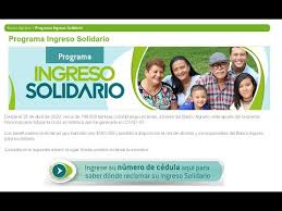 Desde abril, el gobierno nacional ha venido dando apoyo económico y ayudas a las familias de colombia que se encuentran en ¿cómo verificar por cédula? Consultar Ingreso Solidario Banco Agrario Con Cc Apartir Del 28 De Abril 198 000 Hogares Youtube