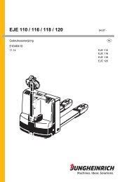 Operating instructions manual, presented here, contains 169 pages and can be viewed online or downloaded to your device in pdf format without registration or providing of any. Efxac 100 125 Jungheinrich