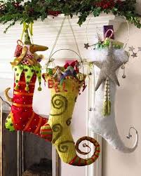 Using your template as a guide, cut out two white stockings with pinking shears, roughly to decorate your stocking, cut out felt christmas trees and houses then stitch together and glue in place. 30 Stunning Christmas Stocking Ideas For Stylish Interiors