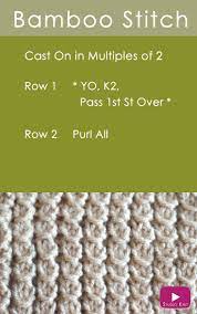 In knitting, there are lots of ways to decrease. How To Knit The Bamboo Stitch Pattern Knit Stitch Patterns Knitting Patterns Loom Knitting