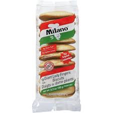 They are a principal ingredient in many dessert recipes, such as trifles and charlottes, and are also used as fruit or chocolate gateau linings, and sometimes for the sponge element of tiramisu. Giant Lady Fingers Biscuits Milano 150 G Delivery Cornershop By Uber Canada