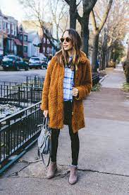 The Coziest Winter Coat Black Skinny Jeans Brown Chelsea Boots Outfit Brown Ankle Boots Outfit