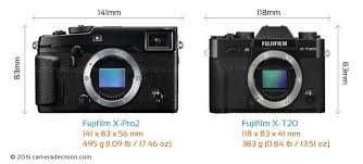 Fujifilm X Pro2 Vs Fujifilm X T20 Camera Size Comparison Front View Sony A6300 Fujifilm Sony