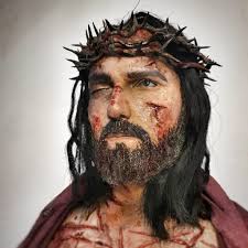 I got commission to do a sculpture of Jesus, Mary and Martha. I made this  out of paper to see how I am going to do it and it might be a