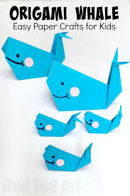 Easy Origami Whale Paper Crafts For Kids Red Ted Art Make Crafting With Kids Easy Fun Easy Origami For Kids Whale Crafts Origami Easy