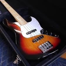 Sx Sjb75 Electric Bass 3 Tone Sunburst 20633152 Dimarzio Ultrajazz Pickups W Hard Case
