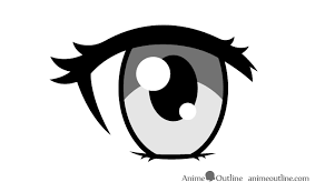 Drawing of a anime eye. How To Draw Female Anime Eyes Tutorial Animeoutline