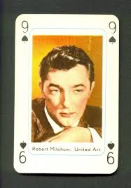 1959 Maple Leaf Gum Playing Card ROBERT MITCHUM Actor THE STORY of G.I. JOE