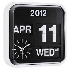 Found It Office Kitchen Contemporary Flip Day Date Month Year Wall Clock Wall Clock Design Retro Flip Clock Flip Clock