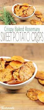 No Fry Sweet Potato Rosemary Crisps Recipe Recipes Food Tastemade Recipes