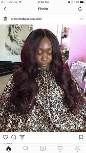 Burgundy Middle Part Sew In Burgundy Hair Dark Burgundy Hair Black Hair Ombre