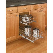 chrome double pull out wire baskets