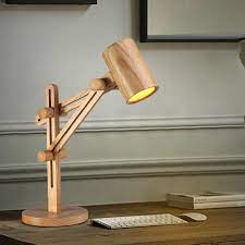unique wooden adjustable desk lamp with wooden shade and sliding arms โปรเจกต ไม แต งบ าน โคมไฟ