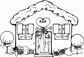 Pretty dog in dog house printable coloring page, free to download and print. Free Coloring Pages Of House Outline Dog House Coloring Pages Coloring Home