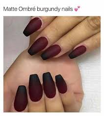 Black And Red Ombre Nails Coffin Pin By Samantha Weekly On Fashion Kills Matte Nails Design Matte Maroon Nails Maroon Nail Designs