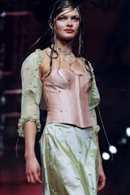 LOLITA LEMPICKA 2000 Black Embroidered Corset (L) - Emerieu