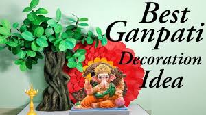 Beautiful Tree Making For Ganpati Decoration 2018 | ganpati ...