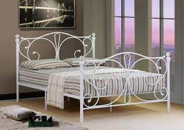 Using wicker baskets or rolling drawers is a clean and convenient storage option. 4ft 4ft6 Double 5ft King Black Or White Metal Bed Frame With Crystal Finials Ebay