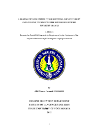 Ini kan konyol, kata hua chunying dalam keterangan. A Pragmatic Analysis Of Conversational Implicature In English Zone Coursebook For Senior High School Students Year Xi
