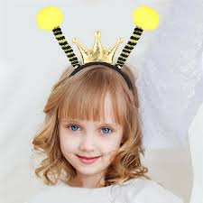 Bee Party Headdress para Adultos e Crianças, Bee Crown Headband, Hair Band,  Headwear, Hoop Dress, Party Favors, 1Pc