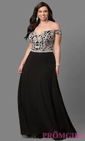 199 Plus Size Off Shoulder Long Prom Dress With Applique Style Dq 9701p Plus Size Prom Dresses Plus Size Prom Plus Size Evening Gown