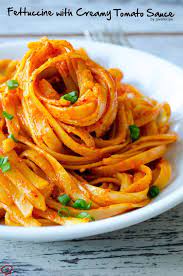 Tomato Cream Sauce Fettuccine Pasta Recipe Give Recipe Rezept Rezepte Essensrezepte Essen Kochen