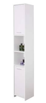 Amazon Com Basicwise Standing Bathroom Linen Tower Storage Cabinet White Furniture Decor