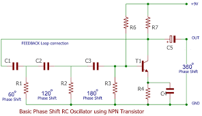 Rc Phase Shift Oscillator Shift Tutorial Transistors