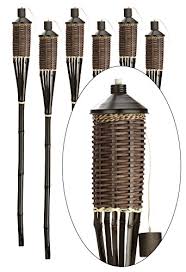 ✅ browse our daily deals for even more savings! Style Bamboo Torches Decorative Torches With Fiberglass Wicks Extra Large 16 Ounces Metal Canisters For Longer Lasting Burn Stands 59 Tall Ez Pour Funnel Included 6 Pack Buy Online