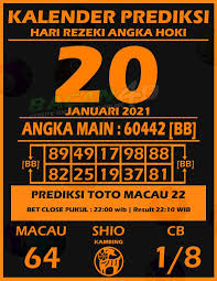 Pin Di Kalender Toto Macau