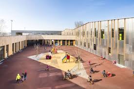 Sergio Grazia Angela Davis School In Bezons France Archi5 Tecnova Architecture Quartzzinc Detskij Sad Proekty Landshaftnaya Arhitektura Arhitektura