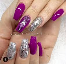 Fuschia Purple Nails Purple Nail Designs Pink Nail Designs