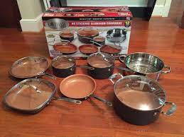 Target/kitchen & dining/12 piece cookware set (198)‎. Gotham Steel 12 Piece Non Stick Cookware Dishwasher Safe Pots And Pans Set Walmart Com Walmart Com
