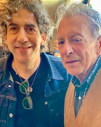 David Grissom with Joe Ely, Rock & Roll Hall of Fame retreat, Austin,  5/31/24. Photo by Sharon Ely.