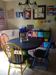 Chalkboard Paint Table And Chairs In Our Homeschool Classroom Stripped Old Table And Chairs Used Cheap Kitchen Chairs Paint Kids Table Kids Table And Chairs
