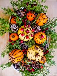 To decorate fruit, you can organize the fruits according to their size or color, or make unique shapes by carving it and arrange them beautifully. Homemade Christmas Decorations Using Fruits And Spices