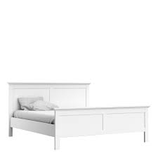 Zinus mia metal platform bed frame with headboard / wood slat support / no box spring needed / easy assembly, king. Paris White Super King Size Bed Frame Chesterfield Ashgate Furniture Co