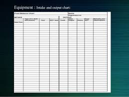 intake and output chart