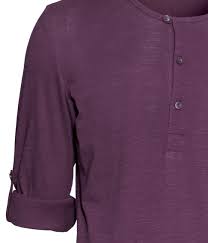 H M Henley Shirt In Purple For Men Lyst