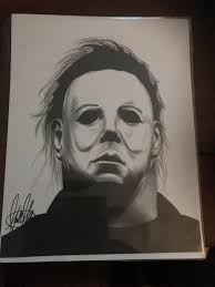Fright Crate Exclusive Michael Myers print signed by Scott Straka Halloween 