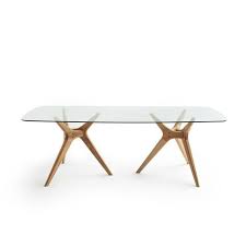 Table Rectangulaire Verre Chene Maricielo Avec Images Salle A Manger Verre Table Salle A Manger Table En Chene