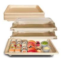 Amazon.com: EcoQuality X-Large Compostable Sushi Trays with ...