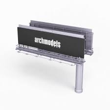 Billboard Advertisement Archmodels 3d Model Billboard Billboard Design 3d Model
