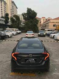 pair led smoked rear tail light brake assembly for honda civic sedan 2016 2019 honda civic honda civic sedan civic sedan