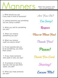 Manners Match It Up Worksheet Freebie Girl Scout Activities Social Skills Groups Social Skills Activities