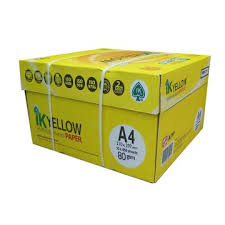 This ik yellow paper is popular because of a high quality, smooth white surface which prints well on office colour copiers and black white photostat. Ik Yellow Multipurpose Paper One A4 Copy Paper 80gsm And 70gsm Global Sources