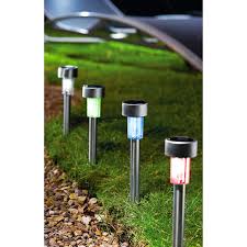 Led lights have become massively popular due to their low power consumption that makes them significantly cheaper to run than other types of lighting. 10 X Garden Solar Powered Stainless Steel Post Lights Babz Milligramit Com